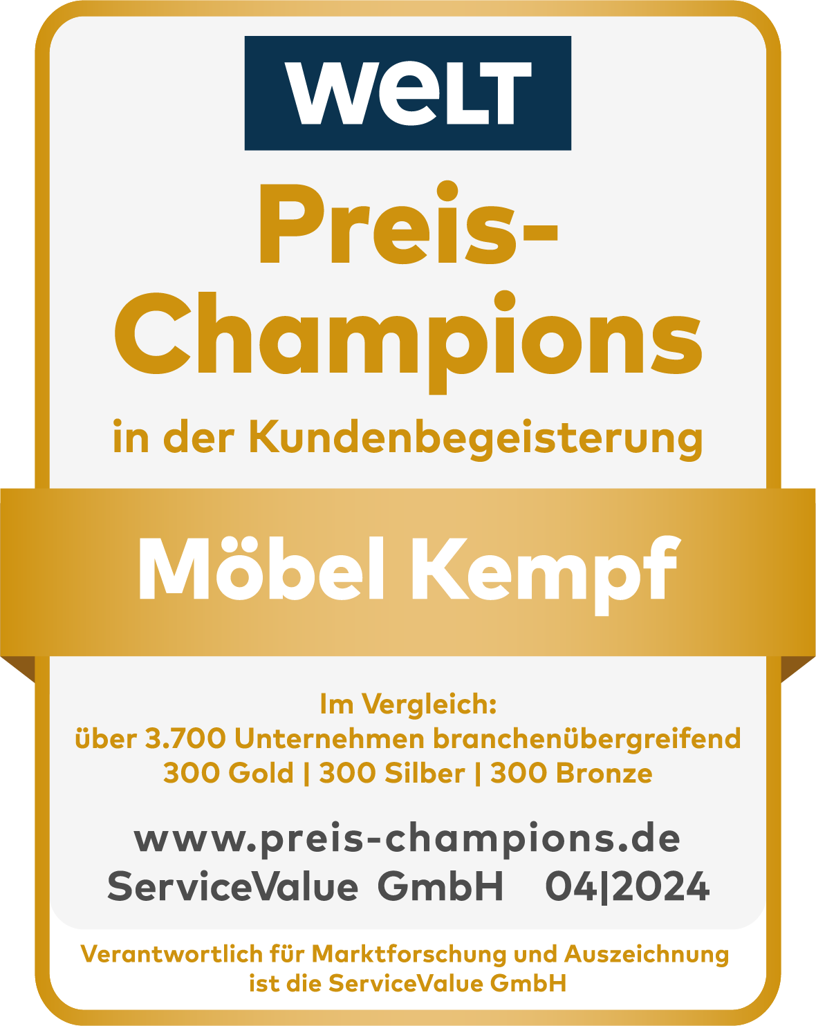 Auszeichnung Preis-Champions 2024